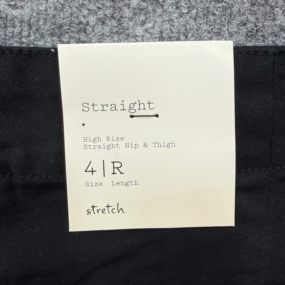 A New Day Womens Black High Rise Straight Leg Stretch Pants Size 4R 018 04 7884 - Picture 8 of 11